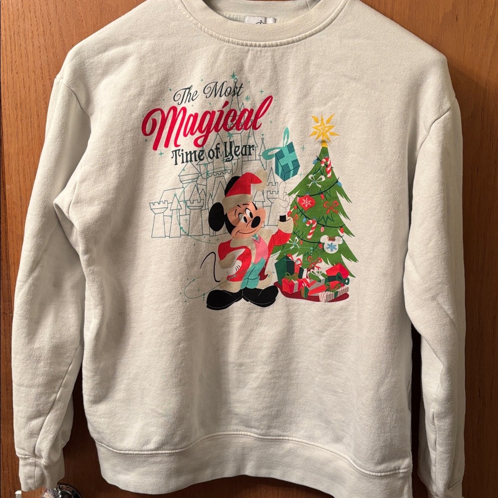Disney Holiday Sweatshirt - White and Red